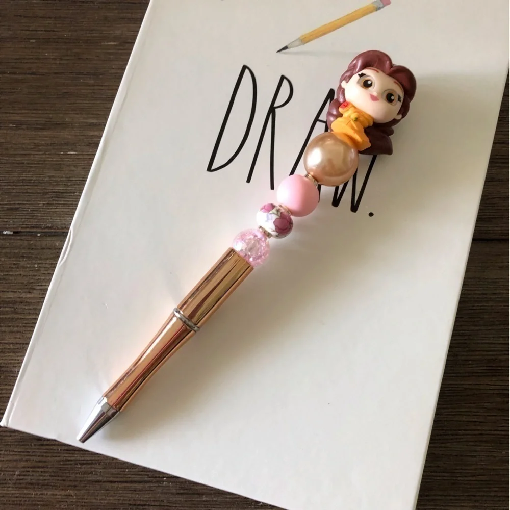 Disney Doorables: Beauty and the Beast: Belle handmade beaded pen